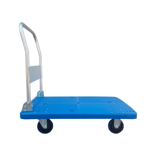 Carro de carga plataforma 400 kg — detalle ruedas — Bodemix