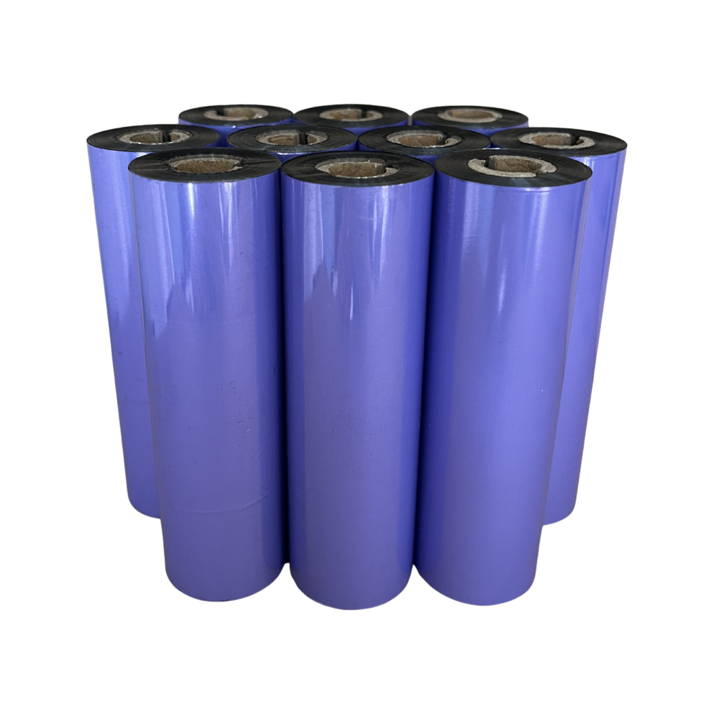 CINTA TRANSFERENCIA TÉRMICA NEGRA CERA OUT 1/2" 110MM 74M