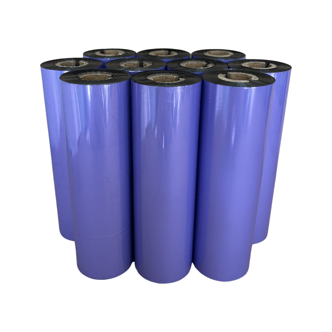 CINTA TRANSFERENCIA TÉRMICA NEGRA CERA OUT 1/2" 110MM 74M