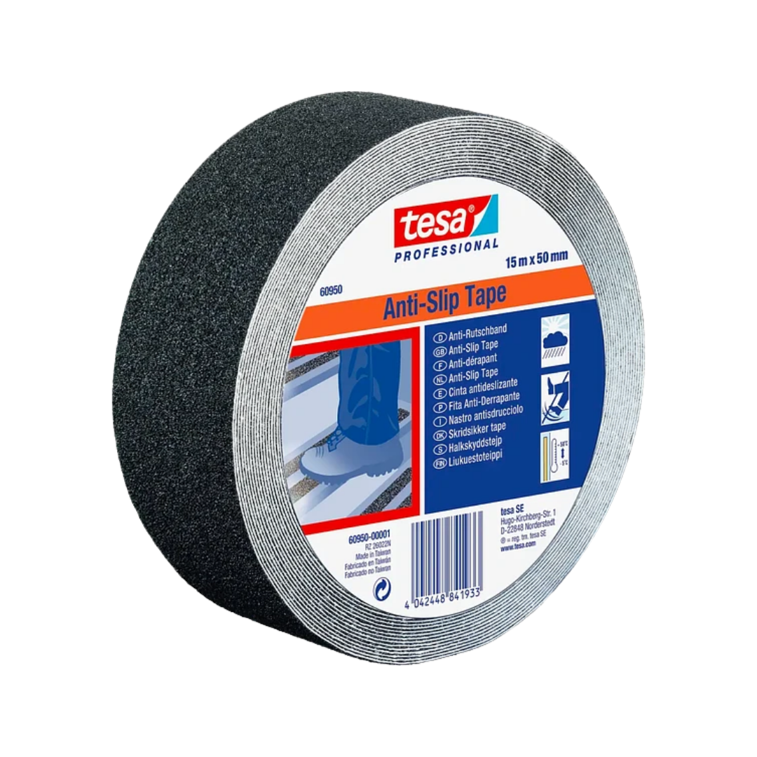 CINTA ANTIDESLIZANTE PROFESIONAL NEGRA 15M 50MM TESA