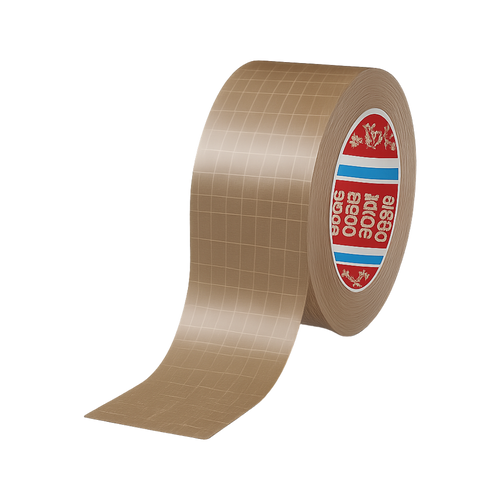 Cinta de embalaje papel reforzado fibra vidrio TESA 60013 25mm 50 metros — Bodemix